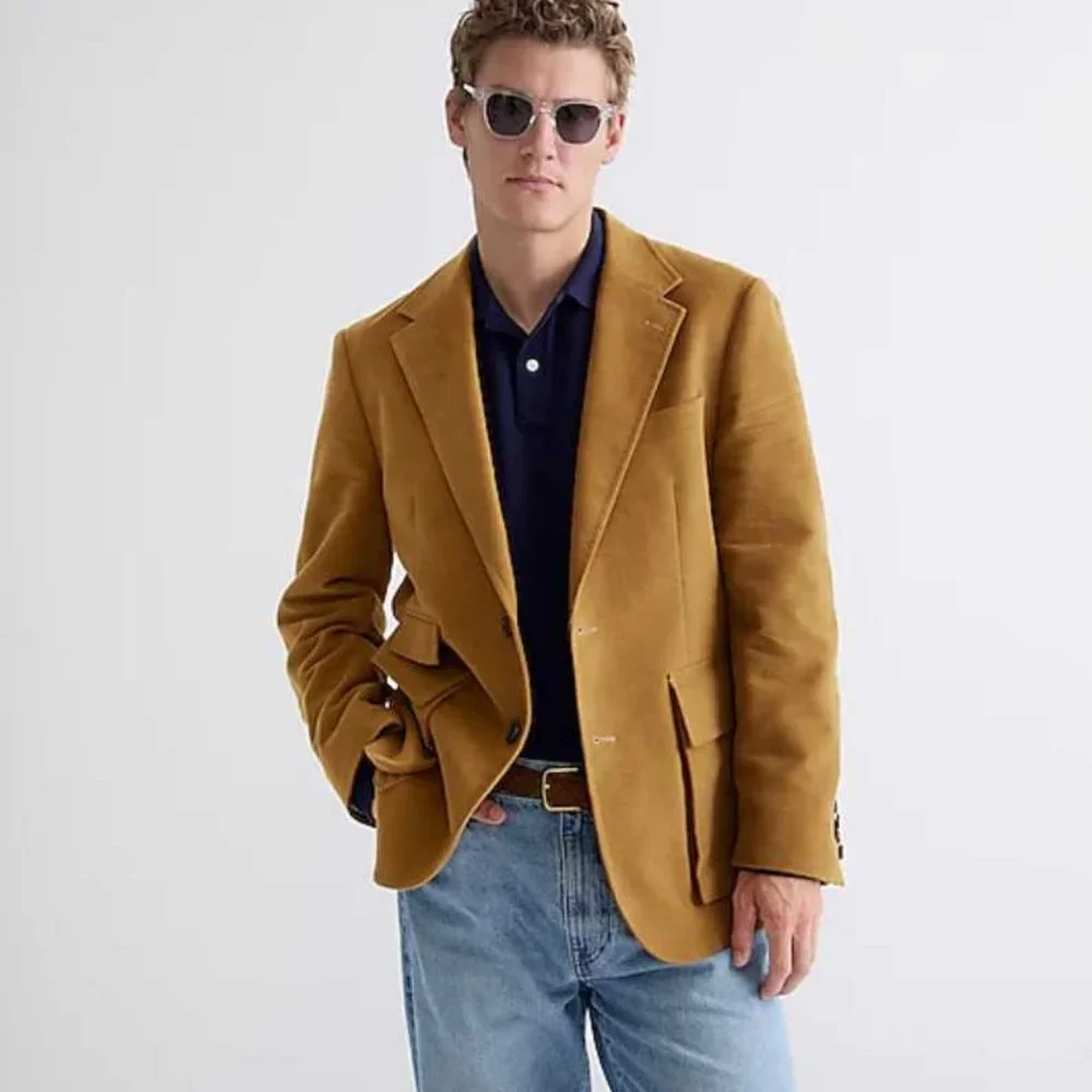 New mens 40 J Crew x Wallace & Barnes blazer in Italian cotton moleskin jacket - Picture 1 of 16